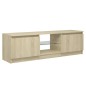 vidaXL Armario TV con luces LED roble Sonoma 120x30x35,5 cm