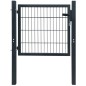 vidaXL Puerta de valla metálica acero gris antracita 105x150 cm