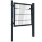 vidaXL Puerta de valla metálica acero gris antracita 105x150 cm