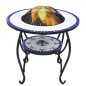 vidaXl Brasero de mosaico cerámica azul y blanco 68 cm vidaXl Brasero de mosaico cerámica azul y blanco 68 cm