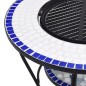 vidaXl Brasero de mosaico cerámica azul y blanco 68 cm vidaXl Brasero de mosaico cerámica azul y blanco 68 cm
