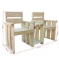 vidaXL Banco de jardín 2 asientos 150 cm madera de pino impregnada vidaXL Banco de jardín 2 asientos 150 cm madera de pino impregnada