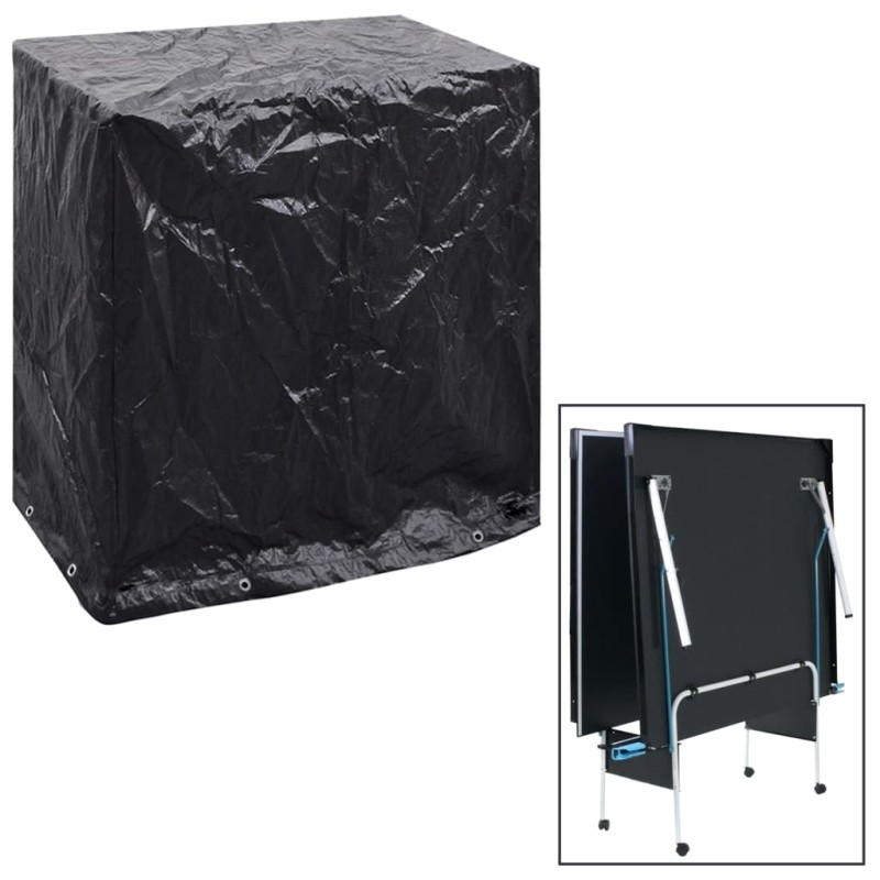 vidaXL Funda de muebles de jardín mesa ping pong 8 ojales 160x55x182cm vidaXL Funda de muebles de jardín mesa ping pong 8 ojales 160x55x182cm
