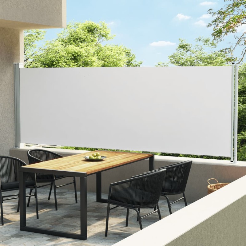vidaXL Toldo lateral retráctil de jardín crema 160x600 cm vidaXL Toldo lateral retráctil de jardín crema 160x600 cm