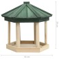 vidaXL Comedero para pájaros octogonal madera maciza de abeto 33x30 cm vidaXL Comedero para pájaros octogonal madera maciza de abeto 33x30 cm