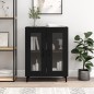 vidaXL Aparador de madera de ingeniería negro 69,5x34x90 cm vidaXL Aparador de madera de ingeniería negro 69,5x34x90 cm