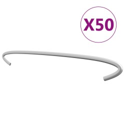vidaXL Ganchos de gaviones 50 unidades acero galvanizado 30 cm