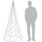 vidaXL Árbol de Navidad en asta de bandera 200 LED blanco cálido 180cm vidaXL Árbol de Navidad en asta de bandera 200 LED blanco cálido 180cm