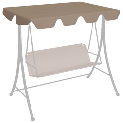 vidaXL Dosel de repuesto columpio jardín gris taupe 188/168x145/110 cm