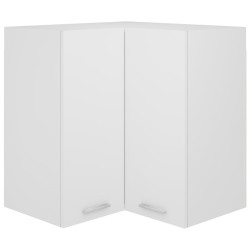 vidaXL Armario colgante vidrio madera ingeniería blanco 57x57x60 cm