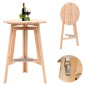 vidaXL Mesa de bar plegable de madera de abeto 78 cm vidaXL Mesa de bar plegable de madera de abeto 78 cm