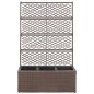 vidaXL Enrejado y arriate 3 macetas ratán sintético marrón 83x30x130cm vidaXL Enrejado y arriate 3 macetas ratán sintético marrón 83x30x130cm