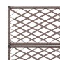 vidaXL Enrejado y arriate 3 macetas ratán sintético marrón 83x30x130cm vidaXL Enrejado y arriate 3 macetas ratán sintético marrón 83x30x130cm
