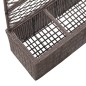 vidaXL Enrejado y arriate 3 macetas ratán sintético marrón 83x30x130cm vidaXL Enrejado y arriate 3 macetas ratán sintético marrón 83x30x130cm