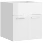 vidaXL Armario para lavabo contrachapada blanco brillo 41x38,5x46 cm vidaXL Armario para lavabo contrachapada blanco brillo 41x38,5x46 cm
