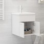 vidaXL Armario para lavabo contrachapada blanco brillo 41x38,5x46 cm vidaXL Armario para lavabo contrachapada blanco brillo 41x38,5x46 cm