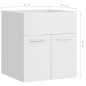 vidaXL Armario para lavabo contrachapada blanco brillo 41x38,5x46 cm vidaXL Armario para lavabo contrachapada blanco brillo 41x38,5x46 cm