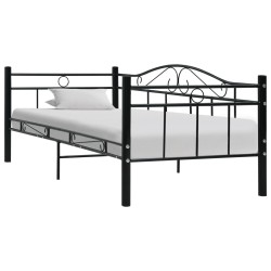 vidaXL Estructura de cama de metal negro 90x200 cm
