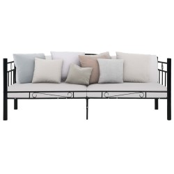 vidaXL Estructura de cama de metal negro 90x200 cm