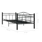 vidaXL Estructura de cama de metal negro 90x200 cm vidaXL Estructura de cama de metal negro 90x200 cm