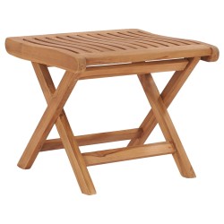 vidaXL Reposapiés plegable madera maciza de teca 46,5x49x41,5 cm 