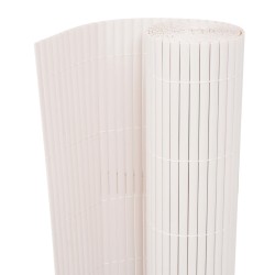 vidaXL Valla de jardín de doble cara 90x300 cm blanca