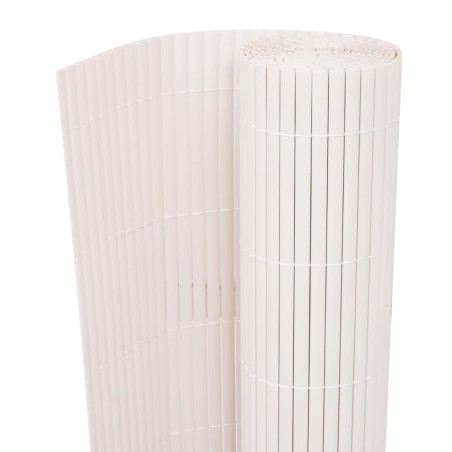 vidaXL Valla de jardín de doble cara 90x300 cm blanca