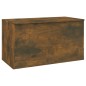 vidaXL Baúl almacenaje madera contrachapada roble ahumado 84x42x46 cm vidaXL Baúl almacenaje madera contrachapada roble ahumado 84x42x46 cm