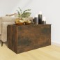 vidaXL Baúl almacenaje madera contrachapada roble ahumado 84x42x46 cm vidaXL Baúl almacenaje madera contrachapada roble ahumado 84x42x46 cm