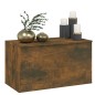 vidaXL Baúl almacenaje madera contrachapada roble ahumado 84x42x46 cm vidaXL Baúl almacenaje madera contrachapada roble ahumado 84x42x46 cm