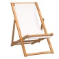 vidaXL Tumbona de teca 56x105x96 cm color crema vidaXL Tumbona de teca 56x105x96 cm color crema