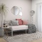 vidaXL Estructura de sofá cama extraíble de metal blanco 90x200 cm