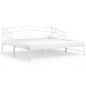 vidaXL Estructura de sofá cama extraíble de metal blanco 90x200 cm