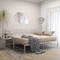 vidaXL Estructura de sofá cama extraíble de metal blanco 90x200 cm