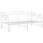 vidaXL Estructura de sofá cama extraíble de metal blanco 90x200 cm