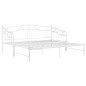 vidaXL Estructura de sofá cama extraíble de metal blanco 90x200 cm