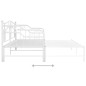 vidaXL Estructura de sofá cama extraíble de metal blanco 90x200 cm