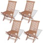 vidaXL Sillas de jardín plegables 4 unidades madera maciza de teca vidaXL Sillas de jardín plegables 4 unidades madera maciza de teca
