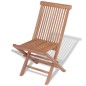 vidaXL Sillas de jardín plegables 4 unidades madera maciza de teca vidaXL Sillas de jardín plegables 4 unidades madera maciza de teca