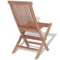 vidaXL Sillas de jardín plegables 4 unidades madera maciza de teca vidaXL Sillas de jardín plegables 4 unidades madera maciza de teca