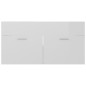 vidaXL Armario para lavabo contrachapada blanco brillo 90x38,5x46 cm vidaXL Armario para lavabo contrachapada blanco brillo 90x38,5x46 cm