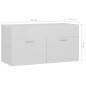 vidaXL Armario para lavabo contrachapada blanco brillo 90x38,5x46 cm vidaXL Armario para lavabo contrachapada blanco brillo 90x38,5x46 cm