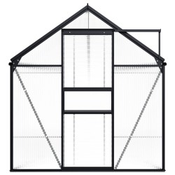 vidaXL Invernadero de aluminio gris antracita 8,17 m²