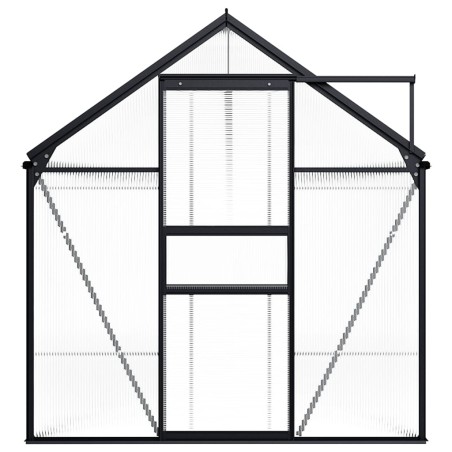 vidaXL Invernadero de aluminio gris antracita 8,17 m²