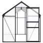 vidaXL Invernadero de aluminio gris antracita 8,17 m²