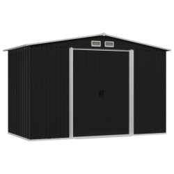 vidaXL Caseta de jardín de acero gris antracita 257x205x178 cm 