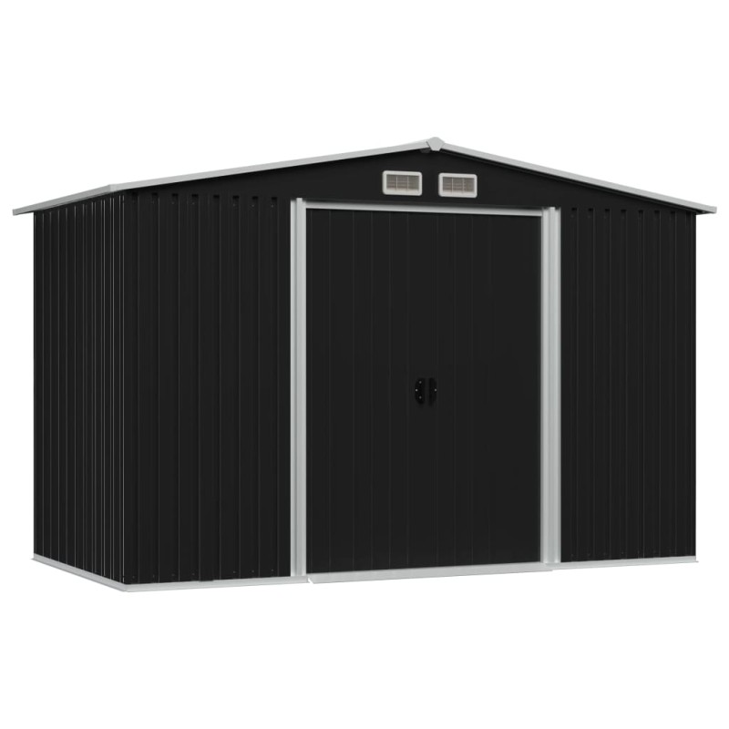 vidaXL Caseta de jardín de acero gris antracita 257x205x178 cm vidaXL Caseta de jardín de acero gris antracita 257x205x178 cm