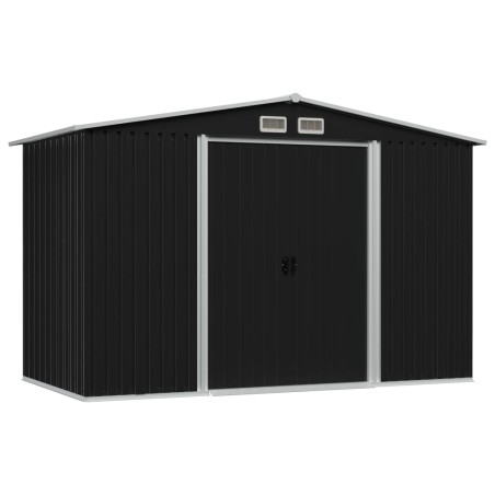 vidaXL Caseta de jardín de acero gris antracita 257x205x178 cm 