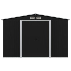 vidaXL Caseta de jardín de acero gris antracita 257x205x178 cm 