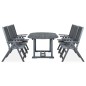 vidaXL Set de comedor de jardín 7 piezas madera maciza de acacia gris